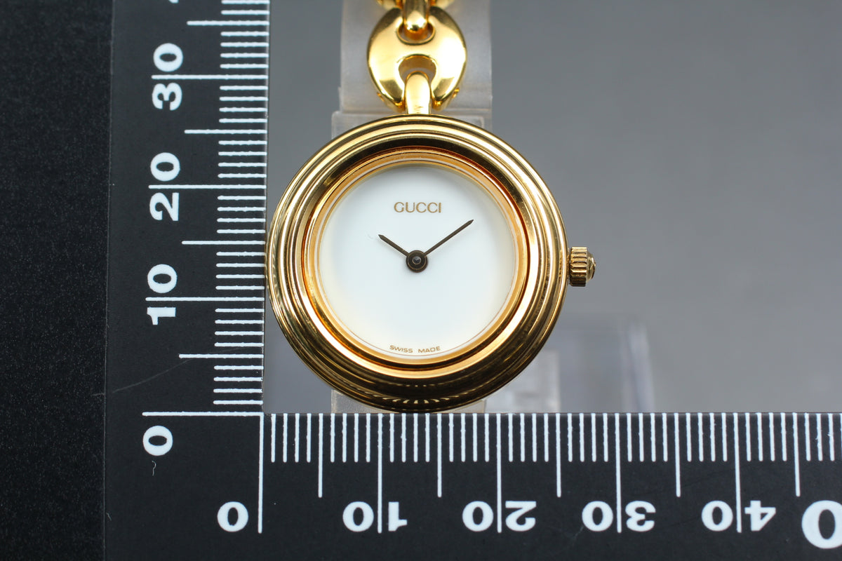 GUCCI 11/12.2 Change Bezel 6 Colors Women's Quartz Watch, Box Papers (16)