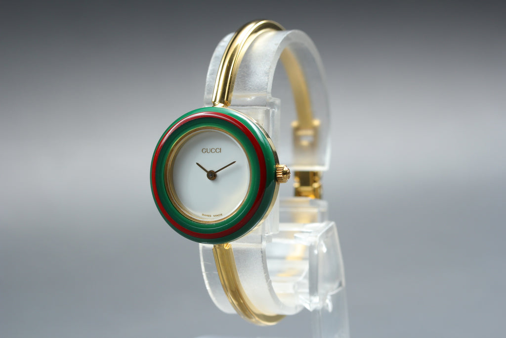 GUCCI 11/12.2 Change Bezel 12 Colors Women's Quartz Watch, Box Papers (6)
