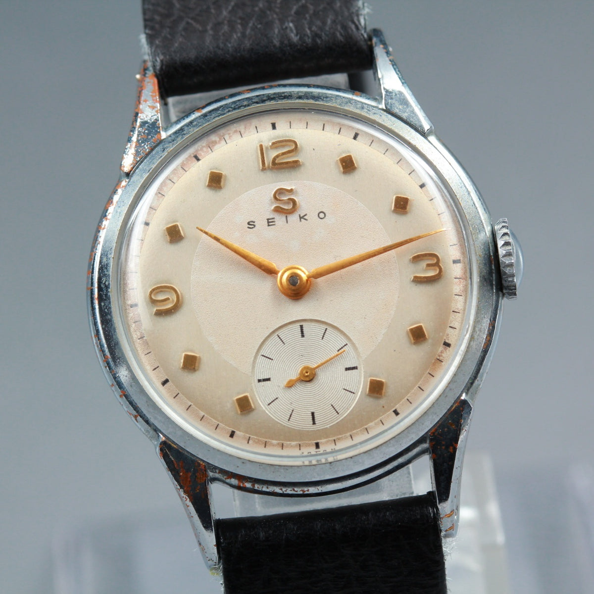 SEIKO New 10B Small Seconds Hand Wind Watch, Serviced 1954 (1)