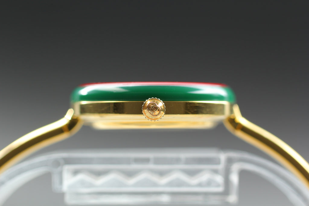 GUCCI 11/12 Change Bezel 12 Colors Woman's Quartz Watch, Boxed (9)