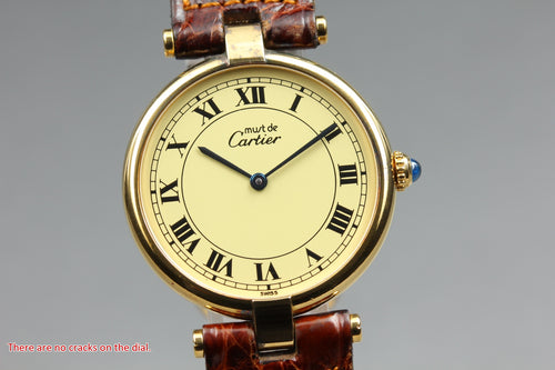 Cartier Must Vendome 590003 Vermeil Roman LM 30mm Quartz Unisex Watch (2)