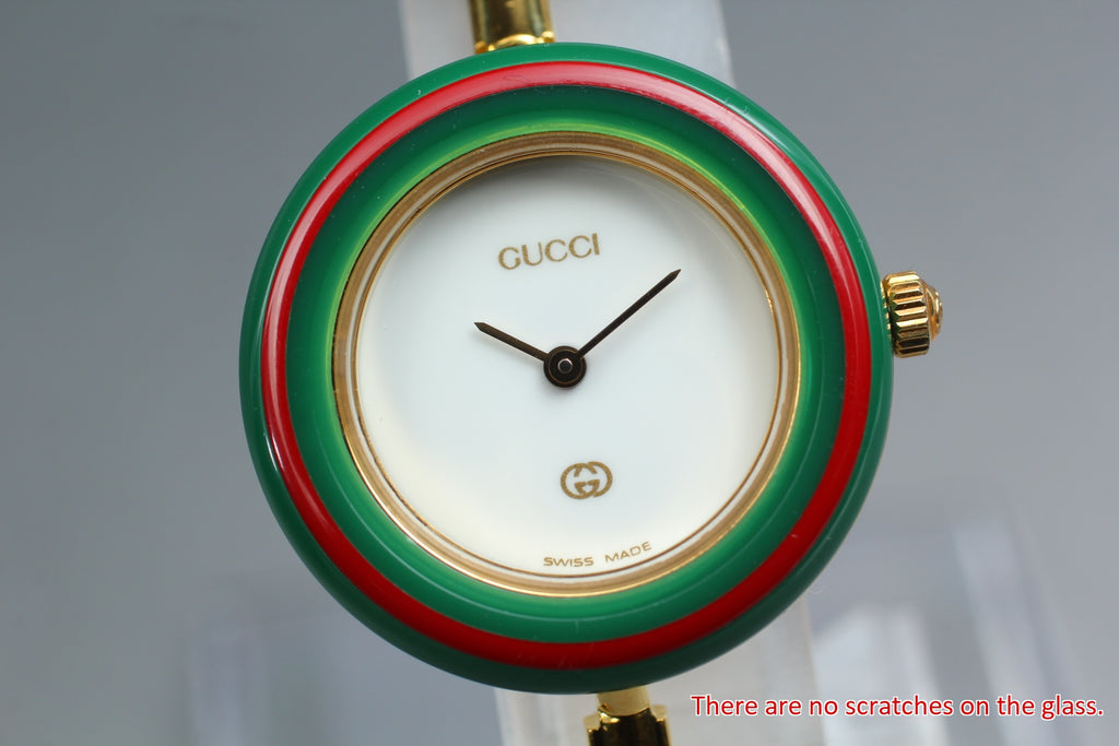 GUCCI 11/12 Change Bezel 12 Colors Woman's Quartz Watch, Boxed (3)