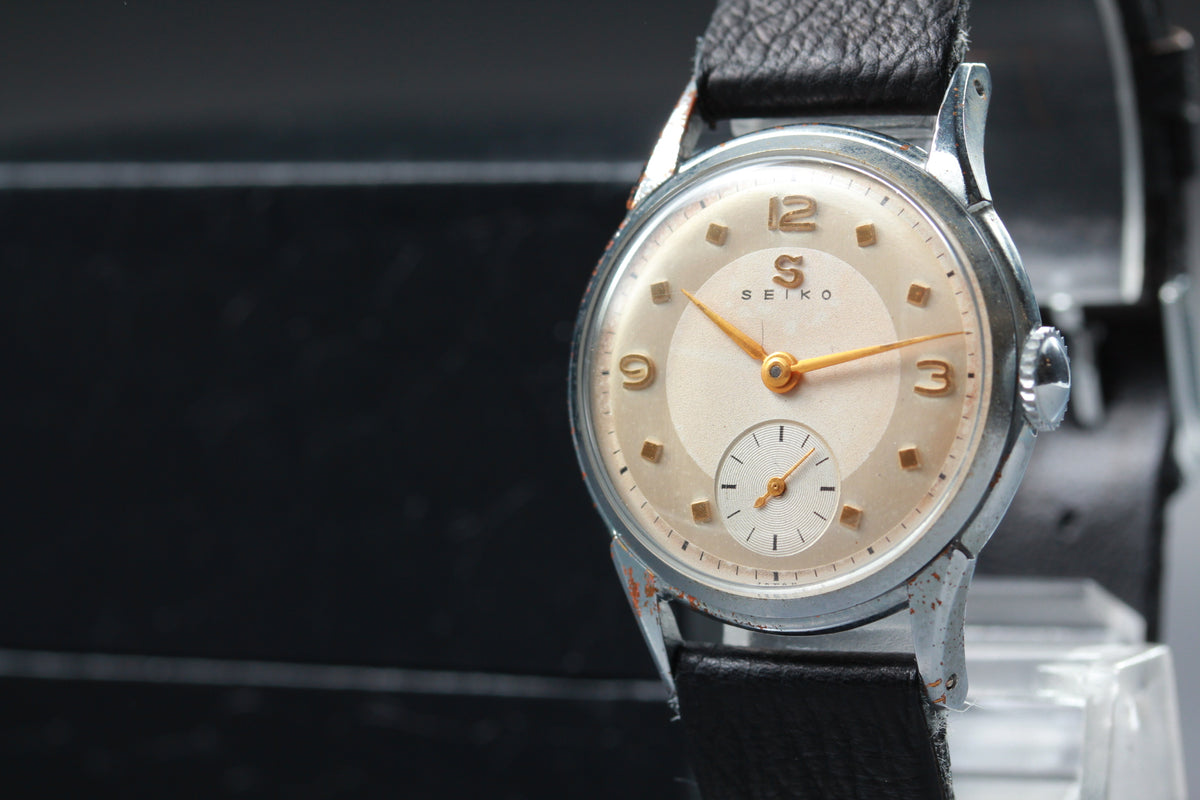 SEIKO New 10B Small Seconds Hand Wind Watch, Serviced 1954 (4)