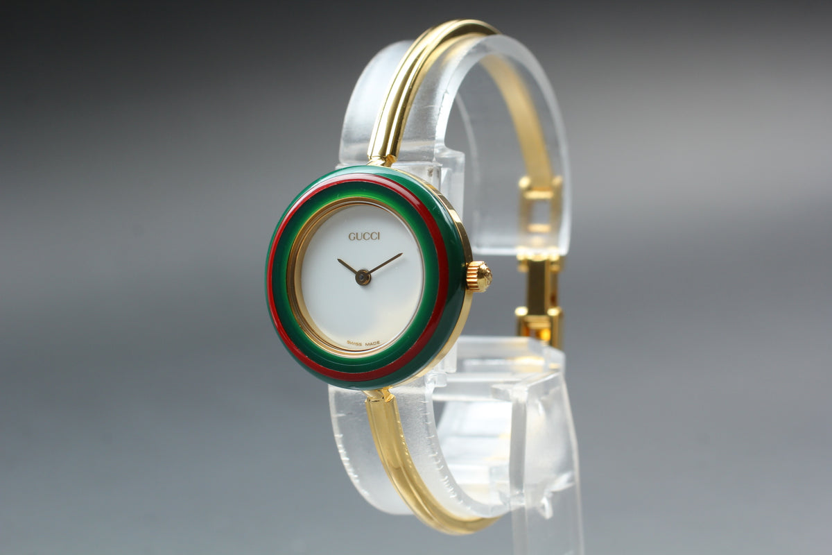 GUCCI 11/12.2 Change Bezel 12 Colors Women's Quartz Watch, Box Papers (6)