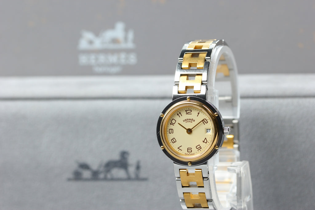 HERMES Clipper Arabic Date Quartz Women's Watch, w/ Case (1)