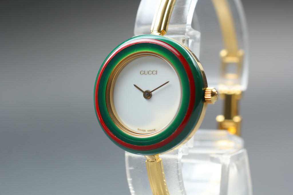 GUCCI 11/12.2 Change Bezel 12 Colors Women's Quartz Watch, Box Papers (5)