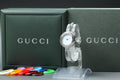 GUCCI 11/12.2L Silver 12 Colors Change Bezel Women's Qz Watch (1)