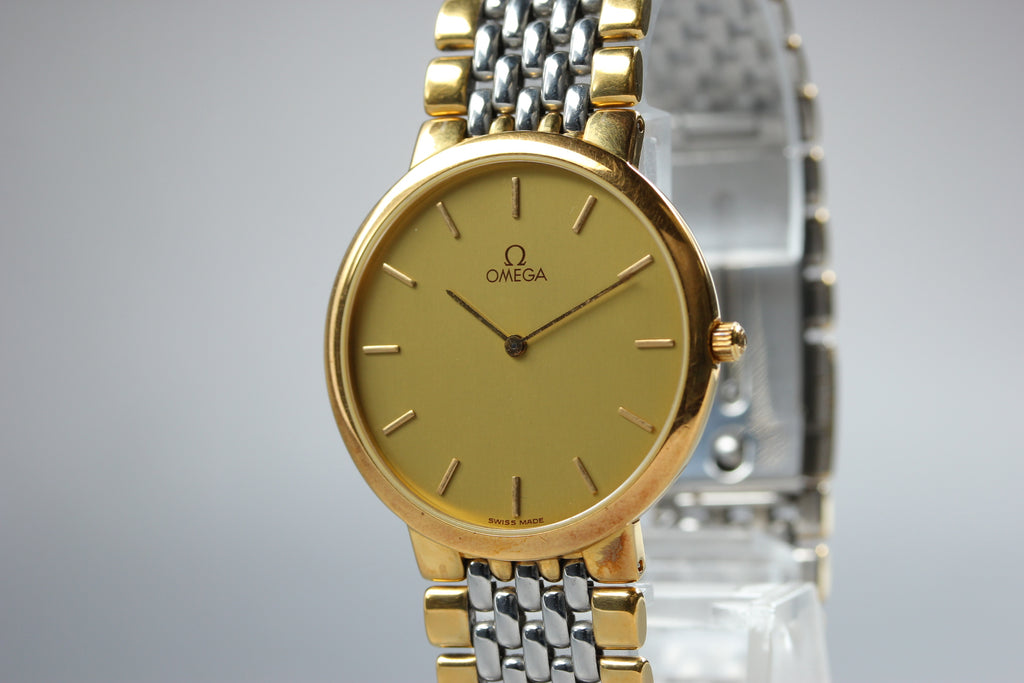 OMEGA De Ville Cal.1378 Gold Dial Quartz Men's Watch (5)