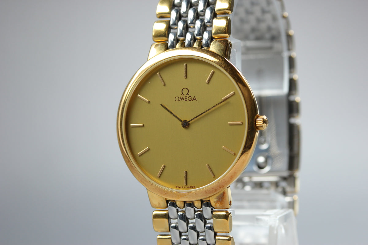 OMEGA De Ville Cal.1378 Gold Dial Quartz Men's Watch (5)