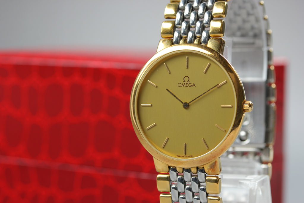 OMEGA De Ville Cal.1378 Gold Dial Quartz Men's Watch (3)
