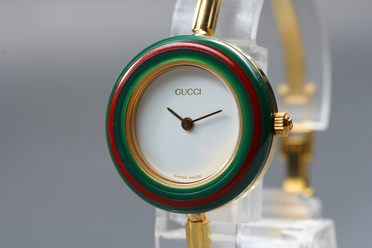 GUCCI 11/12.2 Change Bezel 12 Colors Ladies Quartz Watch, Boxed (5)