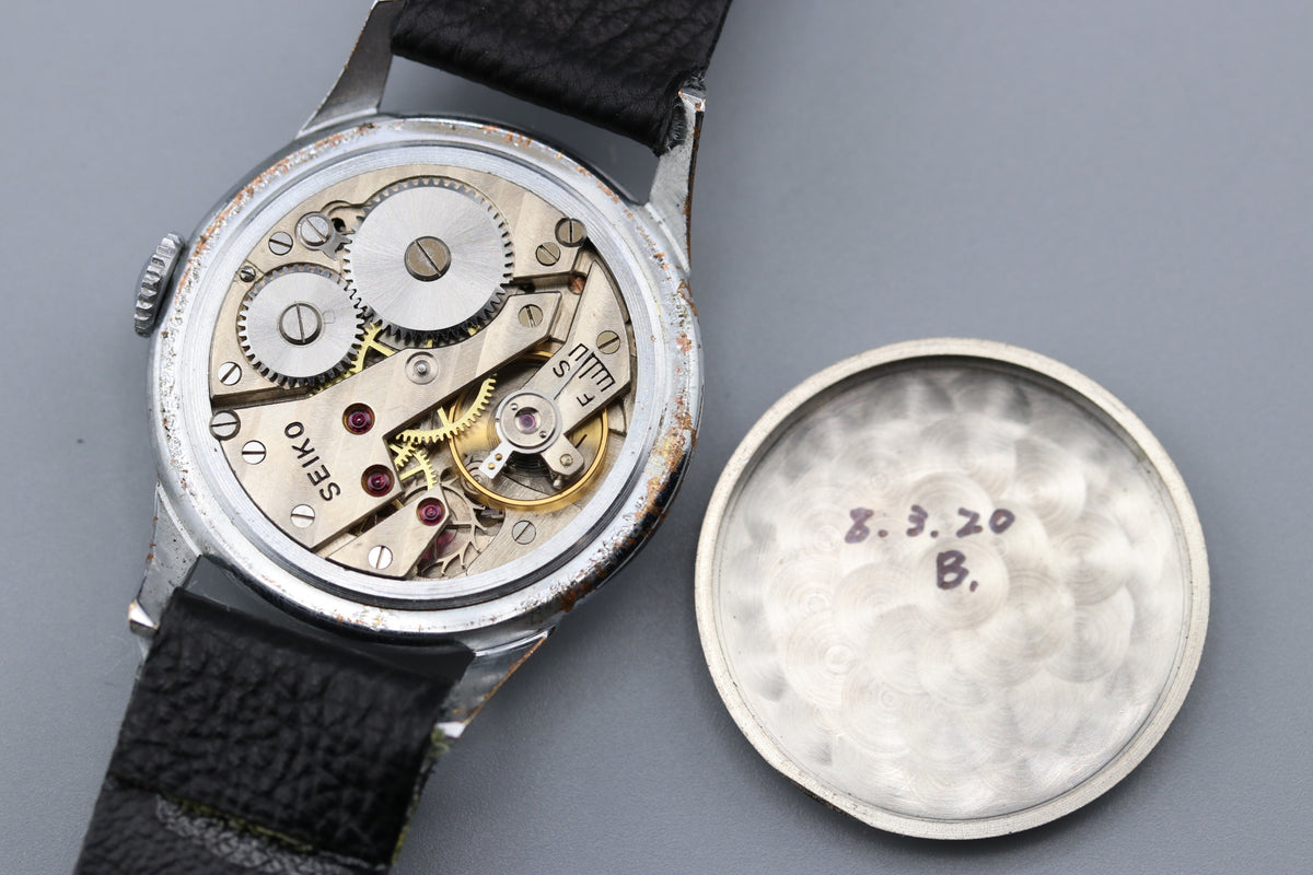 SEIKO New 10B Small Seconds Hand Wind Watch, Serviced 1954 (8)