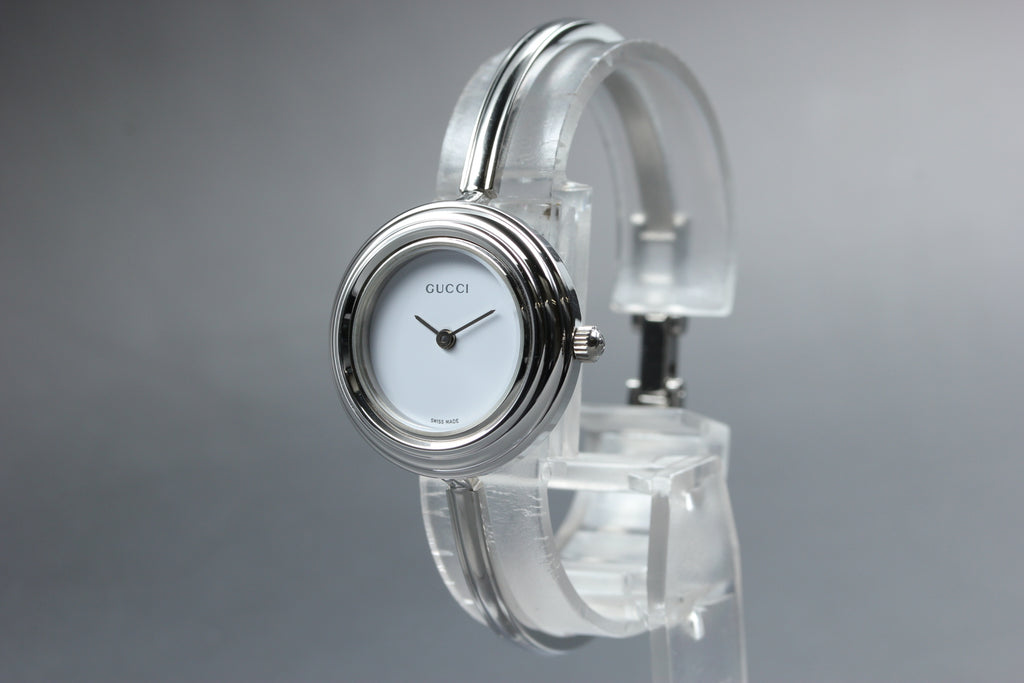 GUCCI 11/12.2L Silver 12 Color Change Bezel Women Quartz Watch, Boxed (6)
