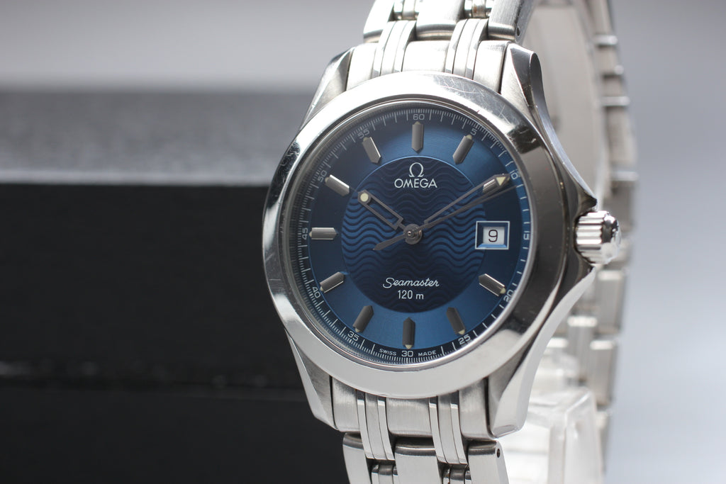 OMEGA Seamaster 120m 2511.81 Blue Wave Dial Quartz Men's Watch (4)