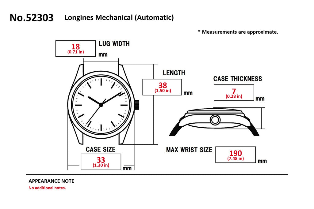 LONGINES Presence L4.668.2 Automatic Cal.L613.2 Gold 33mm Men's Watch (16)