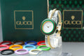 GUCCI 11/12.2 Change Bezel 12 Colors Women's Quartz Watch, Box Papers (1)