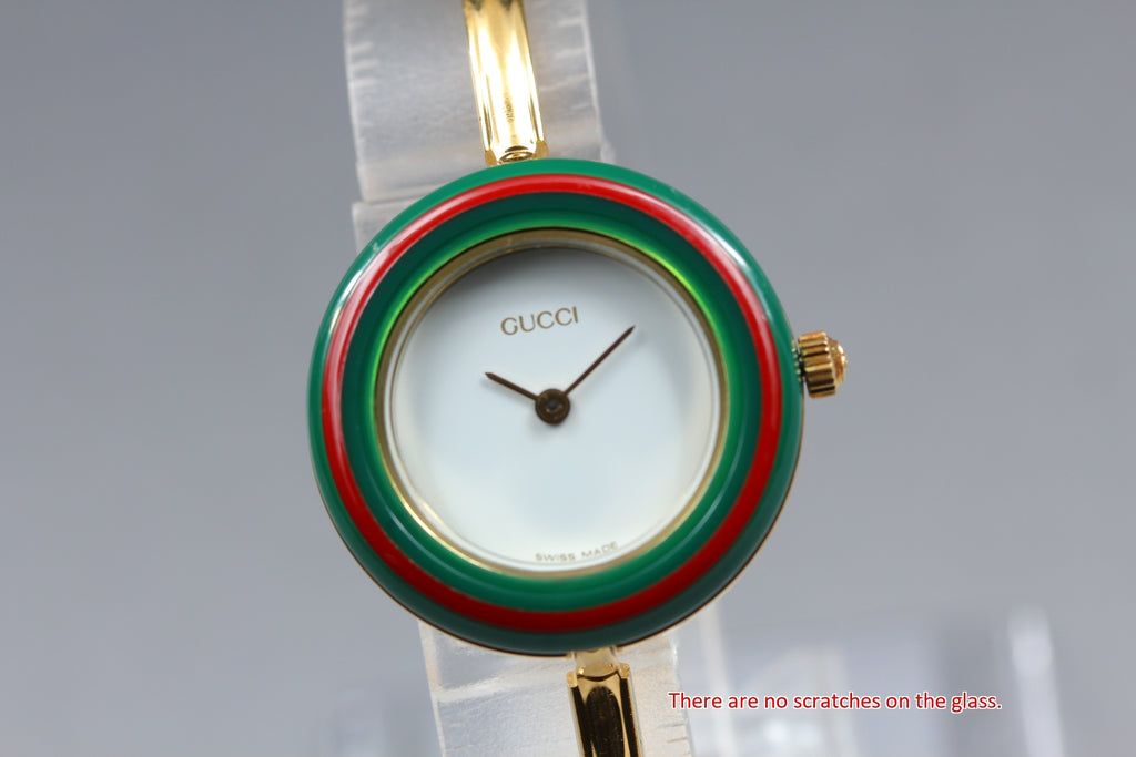 GUCCI 11/12.2 Change Bezel 12 Colors Women's Quartz Watch, Box Papers (3)