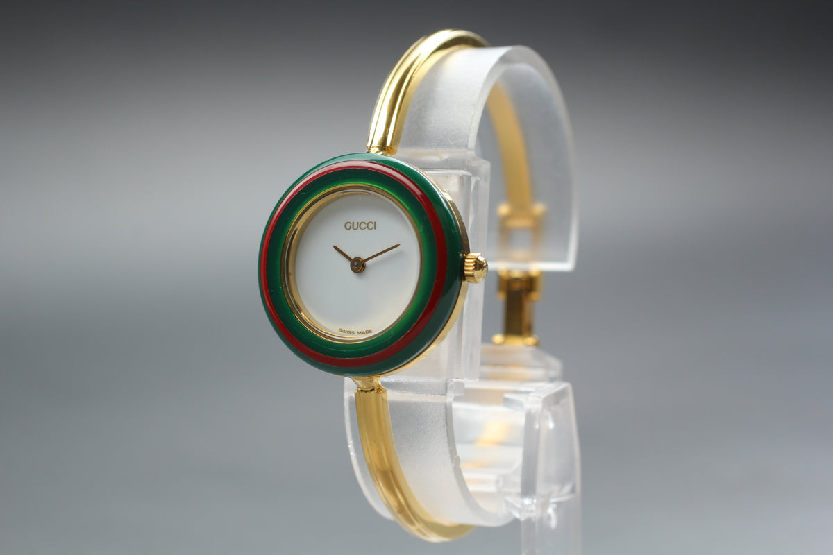 GUCCI 11/12.2 Change Bezel 12 Colors Boxed Ladies Quartz Watch (6)