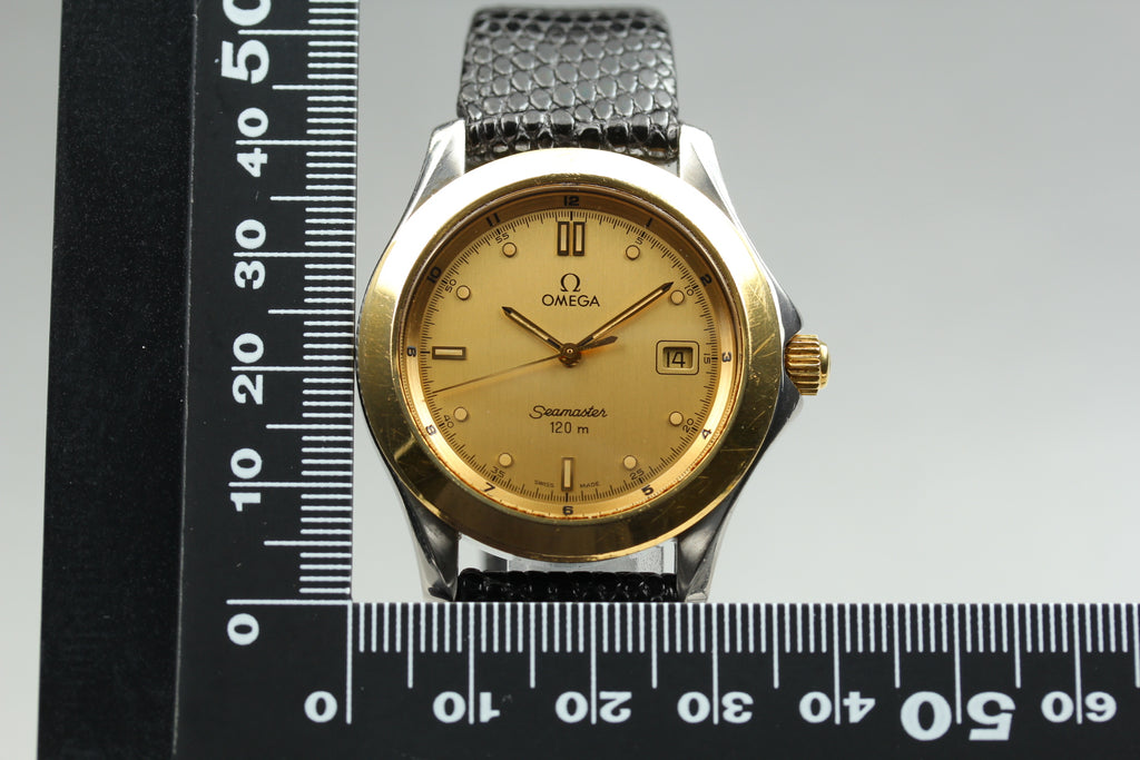 OMEGA Seamaster 120m 168.1501 Gold Tone Mens Quartz Watch (15)