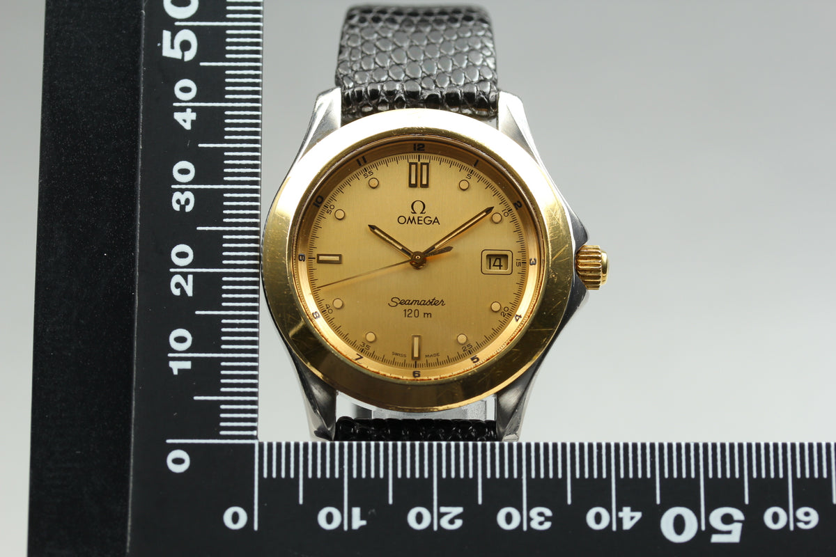OMEGA Seamaster 120m 168.1501 Gold Tone Mens Quartz Watch (15)