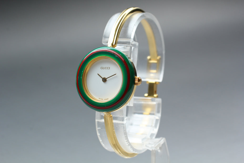 GUCCI 11/12.2 Change Bezel 12 Colors Women's Quartz Watch, Box Papers (6)