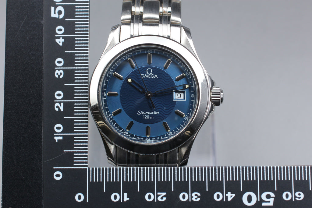 OMEGA Seamaster 120m 2511.81 Blue Wave Dial Quartz Men's Watch (18)