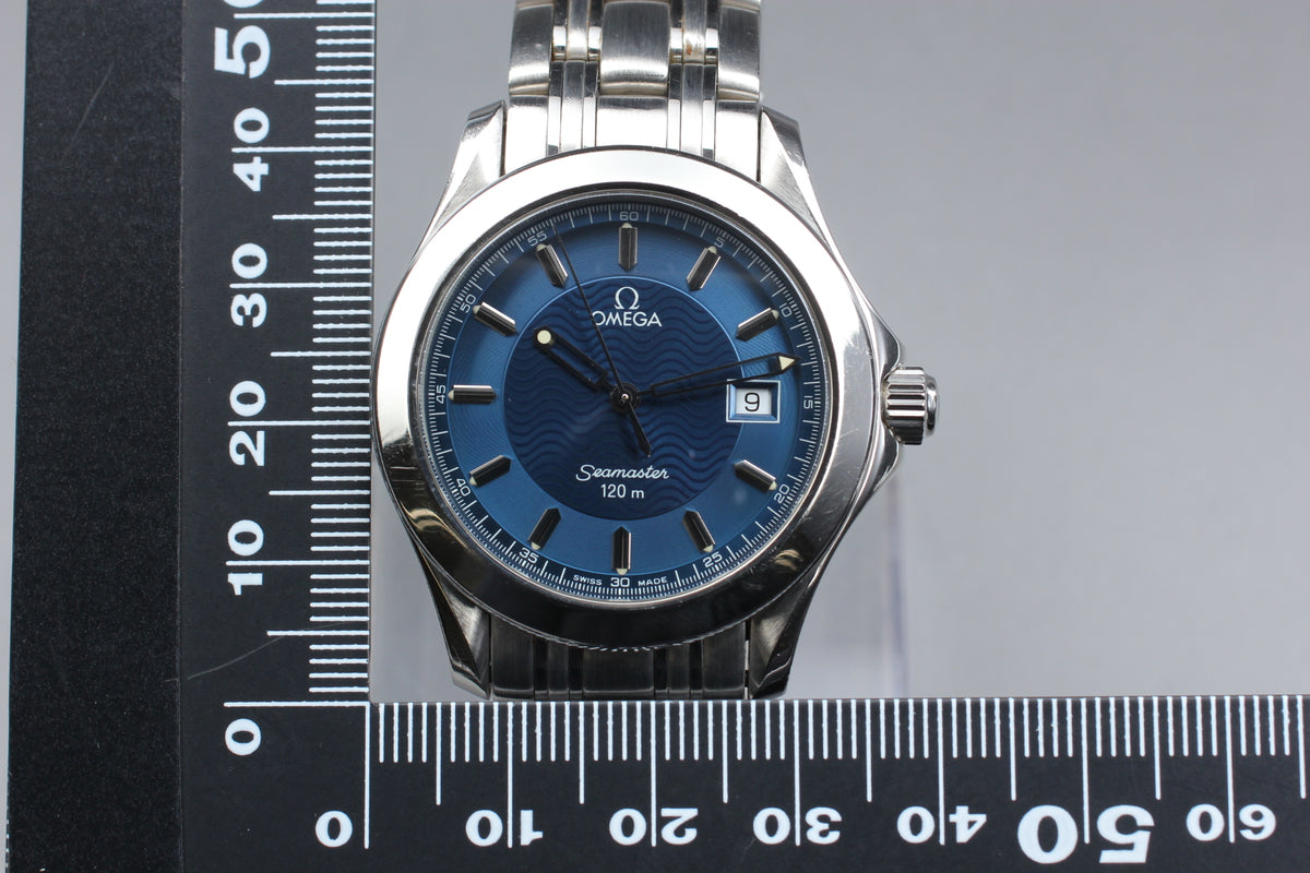 OMEGA Seamaster 120m 2511.81 Blue Wave Dial Quartz Men's Watch (18)