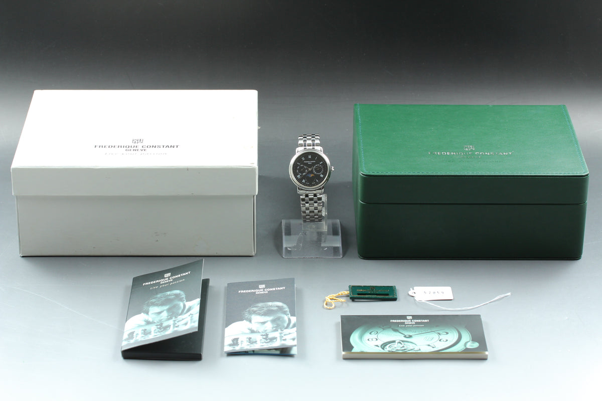 FREDERIQUE CONSTANT Moon Phase Black Dial Quartz Men's Watch (3)