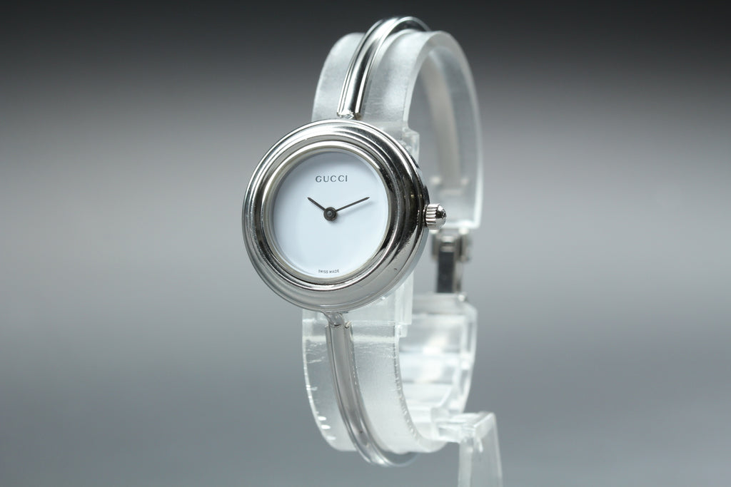 GUCCI 11/12.2L Silver 12 Colors Change Bezel Women's Qz Watch (6)