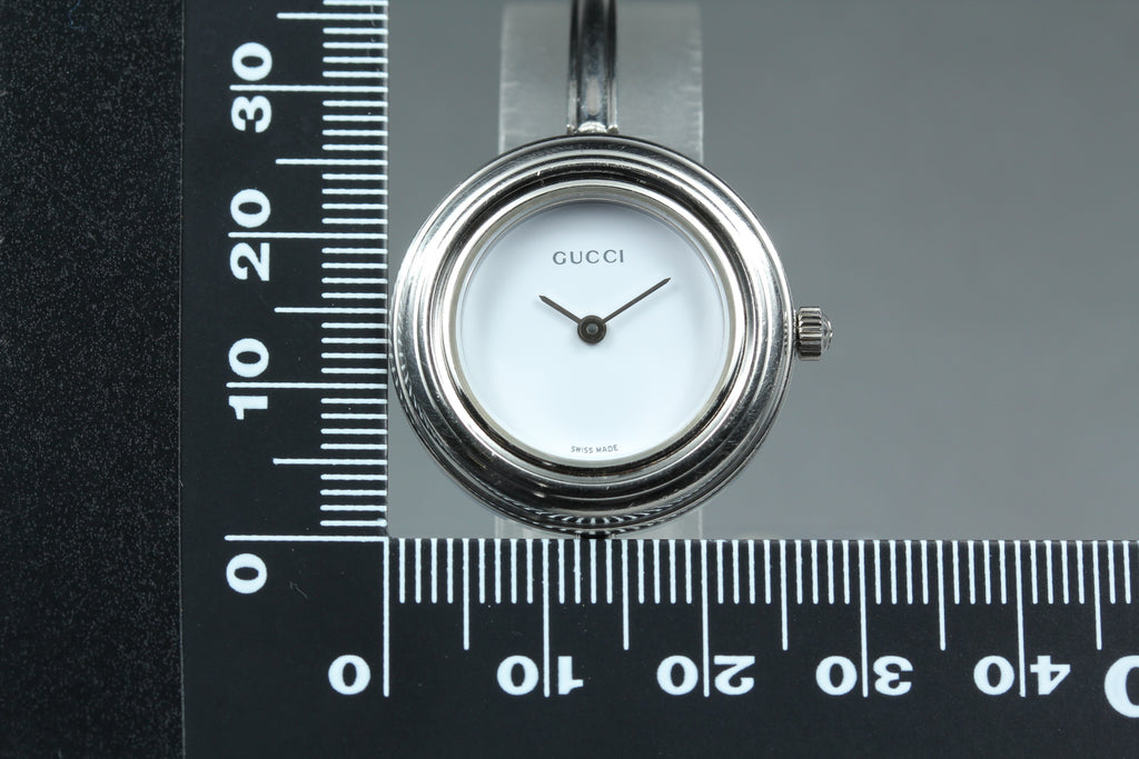 GUCCI 11/12.2L Silver 12 Colors Change Bezel Women's Qz Watch (17)