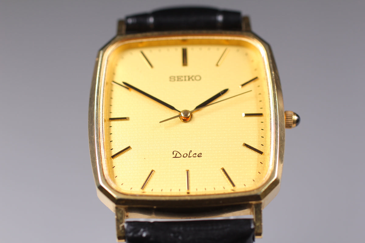 SEIKO Dolce 5E31-5A80 Gold SGP Quartz Men's Watch, 1990 (7)