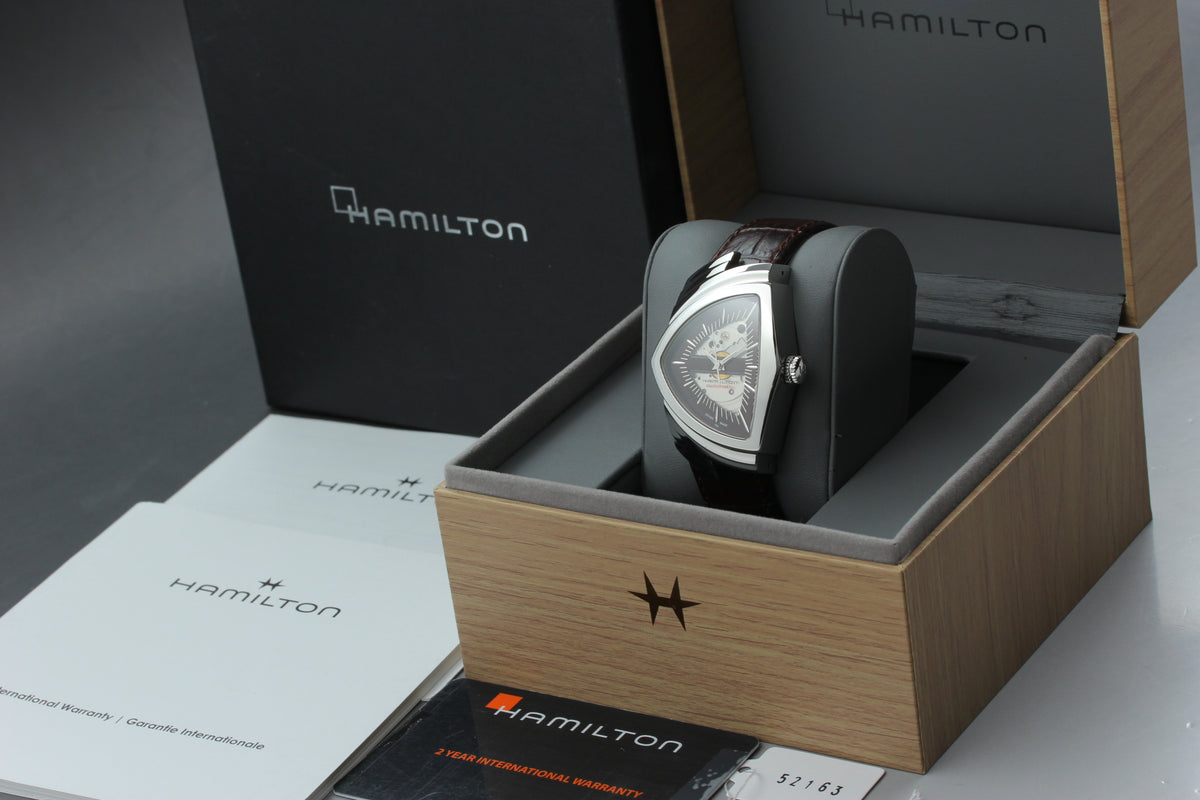 Hamilton Ventura H245150 Silver Automatic Men Watch, Box Papers (1)