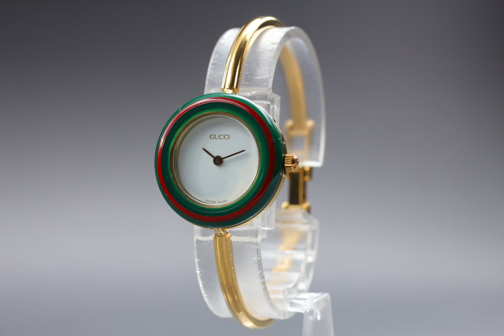 GUCCI 11/12.2 Change Bezel 12 Colors Women's Quartz Watch, Box Papers (6)