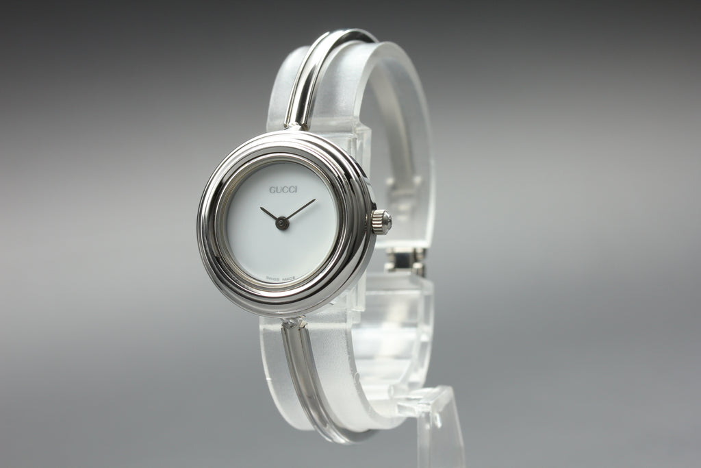 GUCCI 11/12.2L Silver 12 Colors Change Bezel Women's Qz Watch, w/ Box (6)