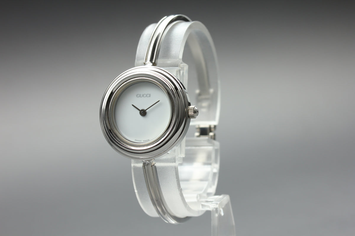 GUCCI 11/12.2L Silver 12 Colors Change Bezel Women's Qz Watch, w/ Box (6)