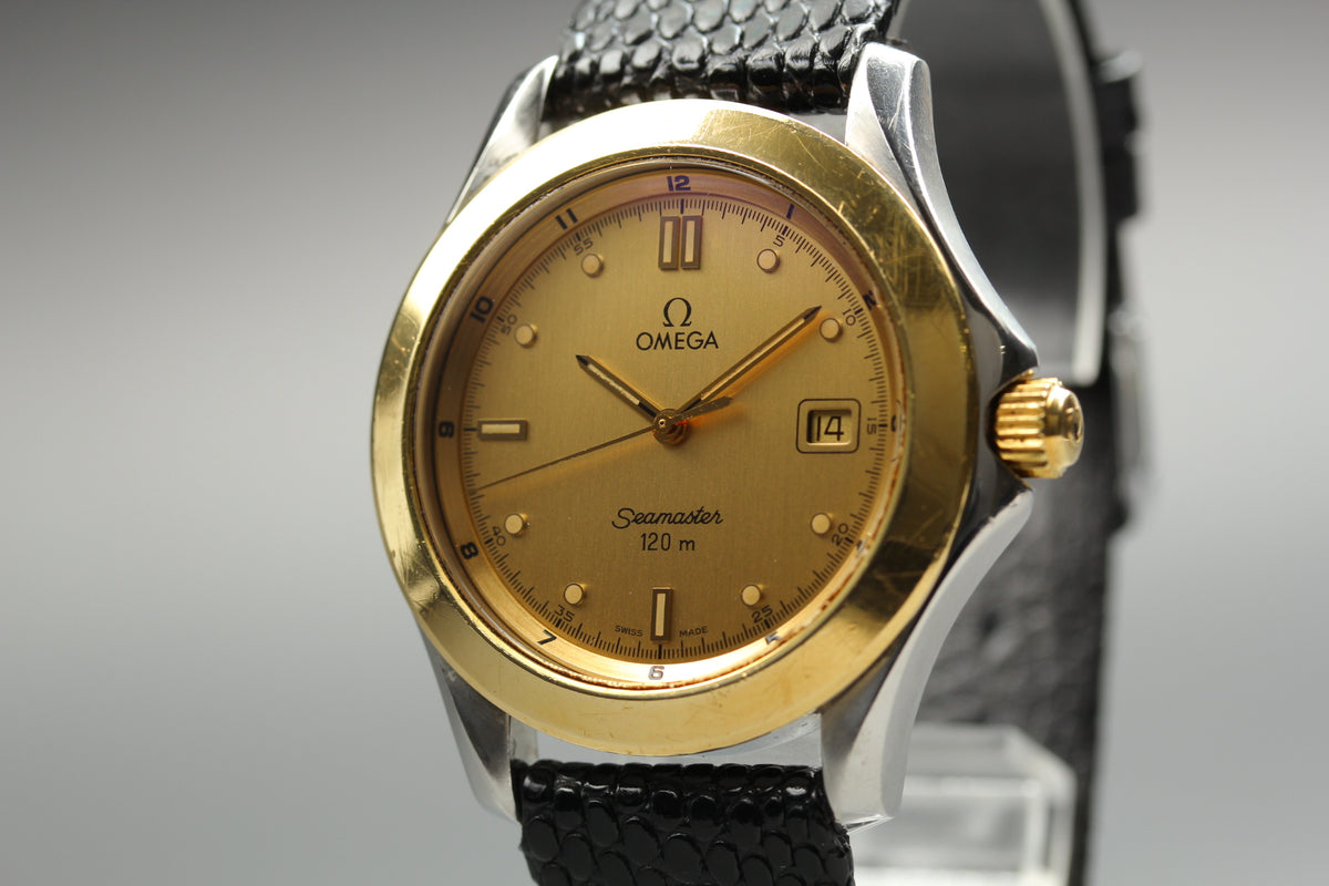 OMEGA Seamaster 120m 168.1501 Gold Tone Mens Quartz Watch (5)