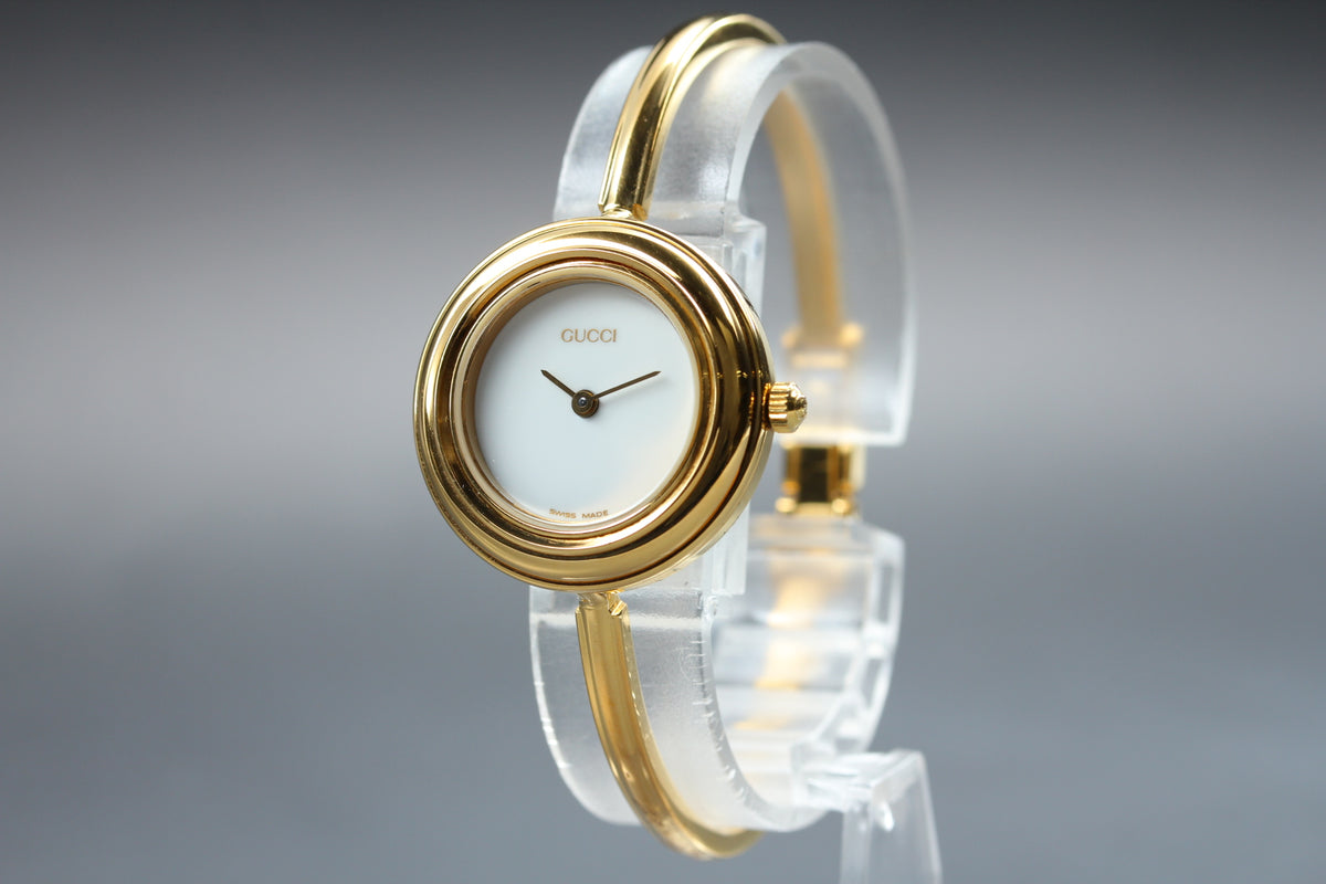 GUCCI 11/12.2 Change Bezel 12 Colors Women Qz Watch, Box Papers (6)